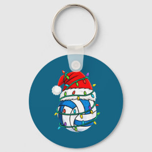 Chaveiro Roupa de Natal Vôlei Chapéu de Papai Noel Luzes Sr