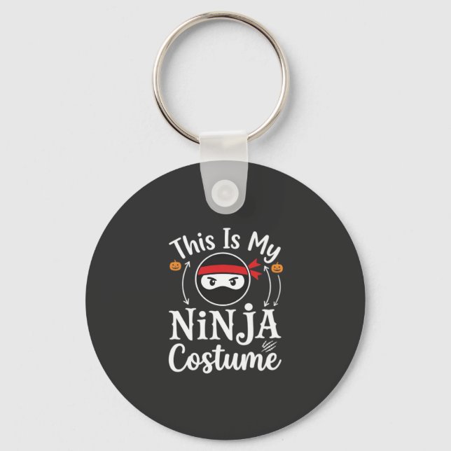 Chaveiro Roupa de Ninja Engraçado Design de Halloween_1 (Frente)