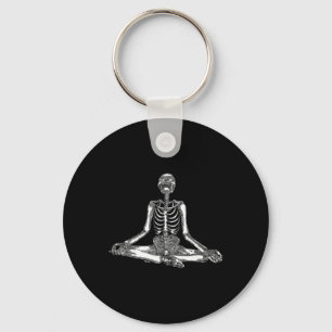 Chaveiro Roupa de Yoga Assustadora Esqueleto Fantasia de Ha