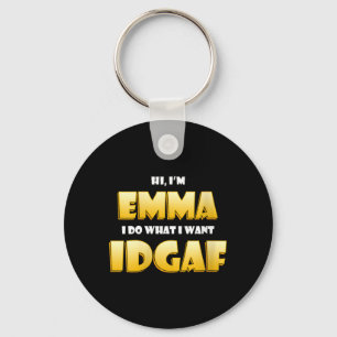 Chaveiro Roupa Feminina Piada Emma IDGAF Meme Halloween Eng