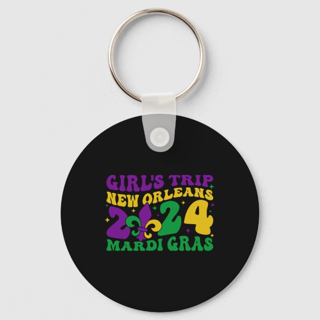 Chaveiro Roupa Mardi Gras 2024 Trip New Orleans (Frente)