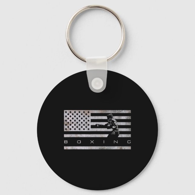 Chaveiro Roupas de Boxe com Bandeira Americana - Boxe 1  (Frente)