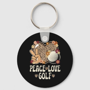 Chaveiro Roupas de Golfe Amor Paz Amante Estampa de Guepard