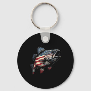Chaveiro Roupas de Pescador Bandeira Americana Patriótica B