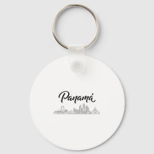 Chaveiro Roupas de viagem de férias com panorama do Panamá