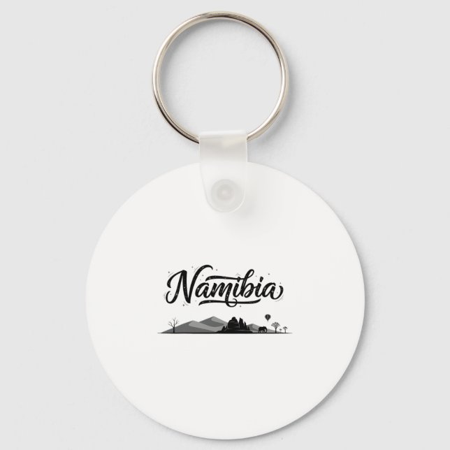 Chaveiro Roupas de viagem de férias na paisagem de Namíbia  (Frente)