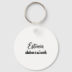 Chaveiro Roupas de viagem de férias no horizonte da Estônia