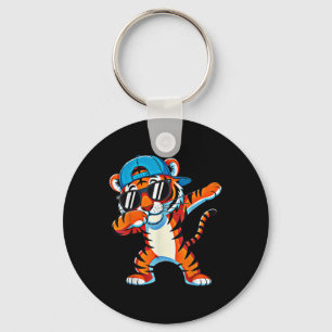 Chaveiro Roupas Legais de Tigre Dabbing Animais Fofos Homen