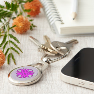 Chaveiro Roxo Clover Ribbon por Kenneth Yoncich
