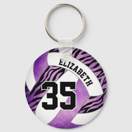 Chaveiro roxo com zebra estende sotaque garotas de voleibol