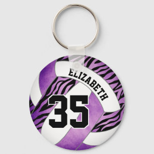 Chaveiro roxo com zebra estende sotaque garotas voleibol