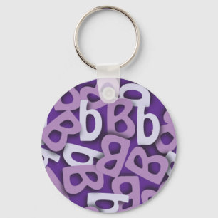 Chaveiro Roxo da letra B