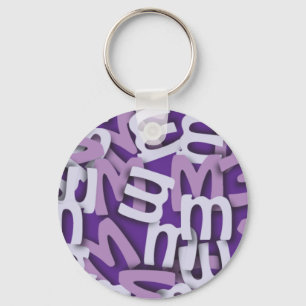 Chaveiro Roxo da letra M