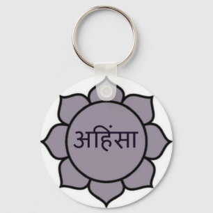 Chaveiro Roxo de Ahimsa Lotus