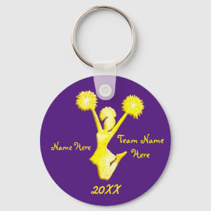 Chaveiro roxo e Dourado personalizado do