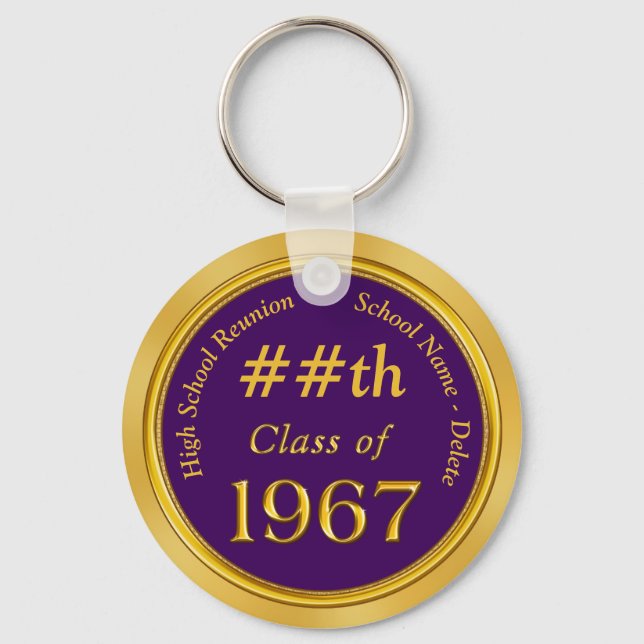 Chaveiro Roxo e Dourado, presentes de Reunião do Segundo gr (Frente)