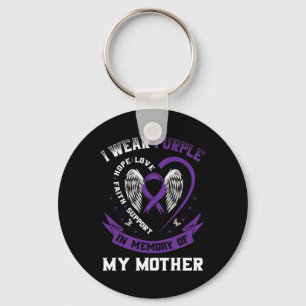 Chaveiro Roxo Em Memória De Minha Mãe Conscientização Sobre
