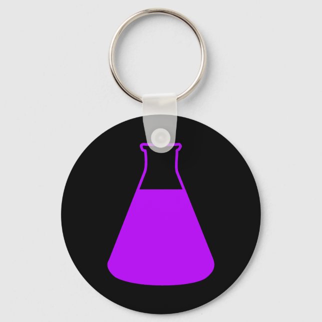 Chaveiro Roxo Erlenmeyer Flask (Frente)