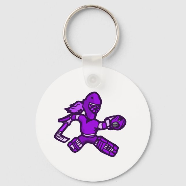 Chaveiro Roxo Goalie Girl (Frente)