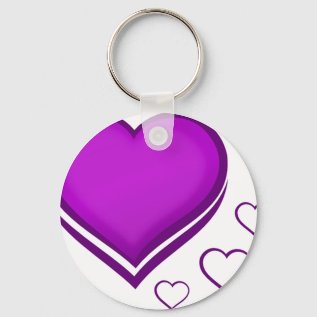 Chaveiro Roxo Heart-Loves_ (Frente)