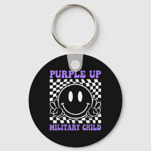 Chaveiro Roxo Para Crianças Militares Filho Militar