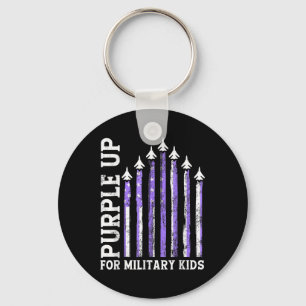 Chaveiro Roxo Para Crianças Militares Mês Militar