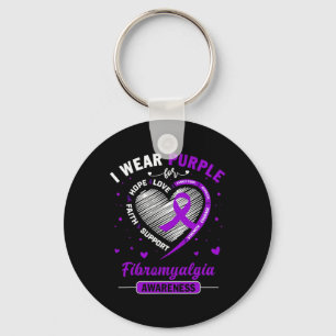 Chaveiro Roxo vestido Para Sensibilização Para A Fibromialg