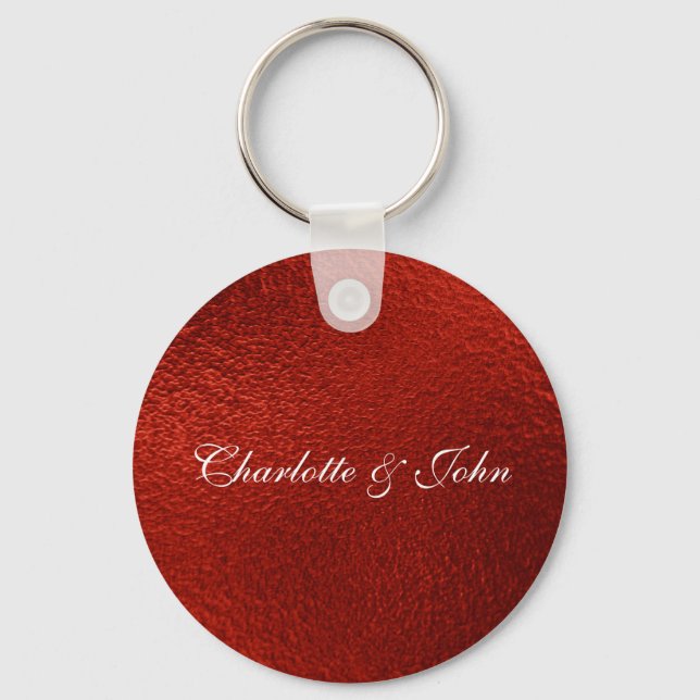 Chaveiro Royal Chic Red Salve O Presente Redondo Da Tabela  (Frente)