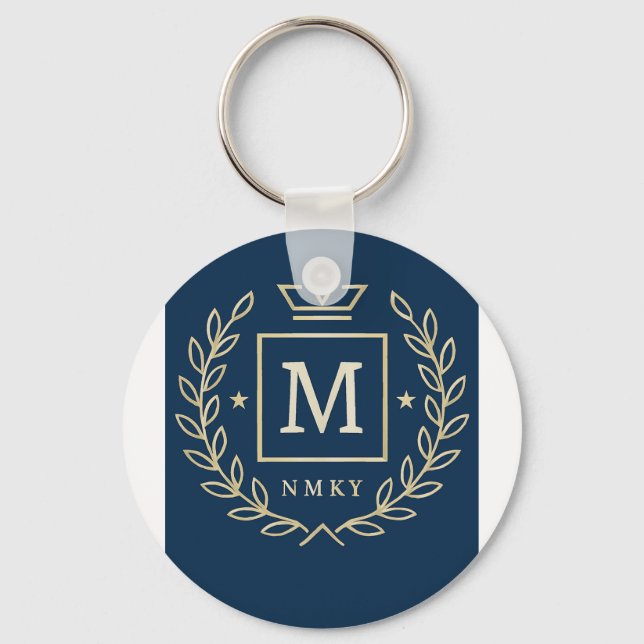 Chaveiro "Royal NMKY Emblem – Monogram M Crest Design" (Frente)
