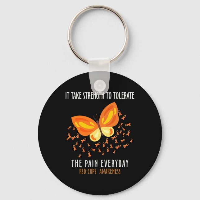 Chaveiro RSD Mês de Consciência CRPS Costume Butterfly Warr (Frente)