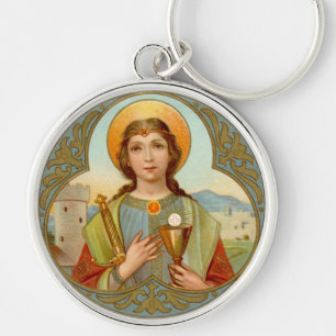 Chaveiro Rua. Barbara (BK 001) Premium Round Metal