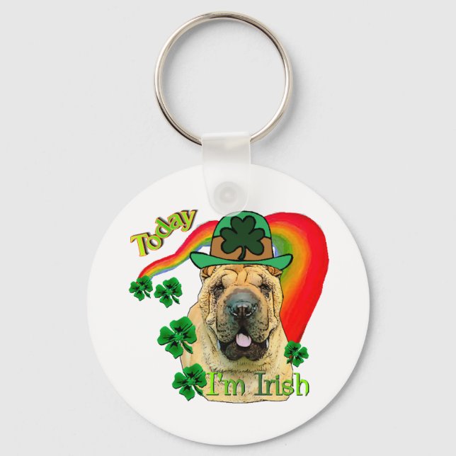 Chaveiro Rua Chinesa Shar-Pei. Dia de Patrick (Frente)