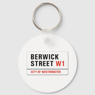 Chaveiro Rua de Berwick, sinal de rua de Londres