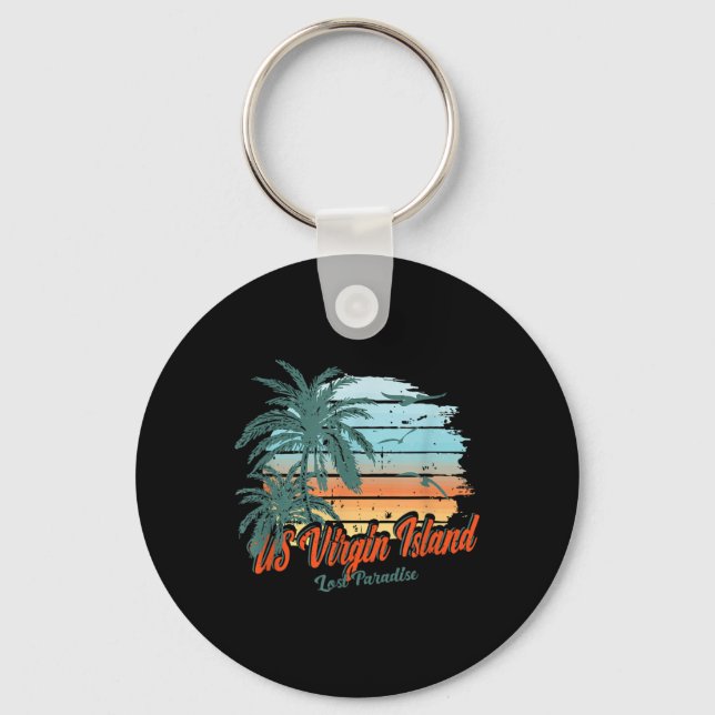 Chaveiro Rua de praia da Virgin Island, Thomas Shirt Perdeu (Frente)