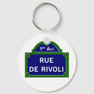 Chaveiro Rua de Rivoli, sinal de rua de Paris