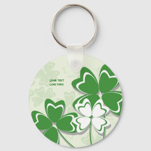 Chaveiro Rua de shamrock com telhado sortudo. Dia de Patric