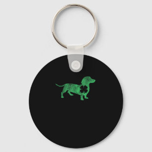 Chaveiro Rua de Shamrock Dachshund Dog. O Santo de Patrick