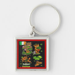 Chaveiro Rua de Urso de Teddy. Coleção de Dia de Patrick