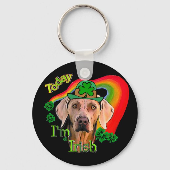 Chaveiro Rua de Weimaraner. Dia de Patrick (Frente)