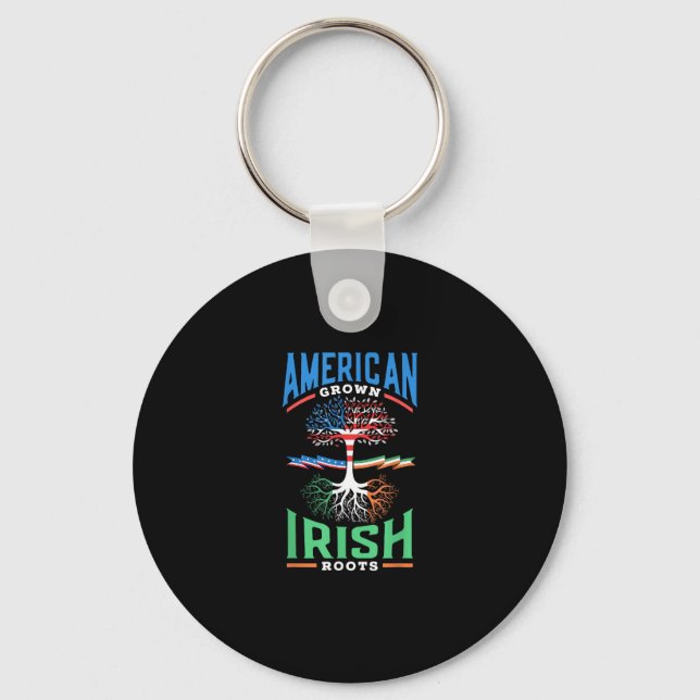 Chaveiro Rua Irlandesa de Raízes Americana Crescida (Frente)