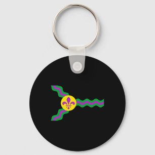 Chaveiro Rua Louis Flag Mardi Gras Mardi Gras Soulard
