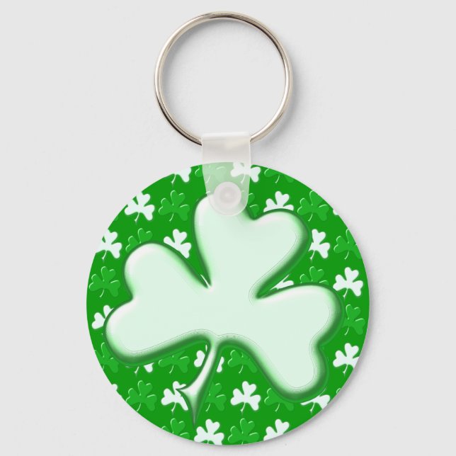 Chaveiro Rua Patrick Ireland Shamrock Pattern Design (Frente)