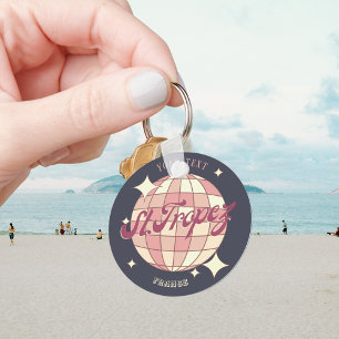 Chaveiro rua santo Tropez França Feriado Vintage acessório