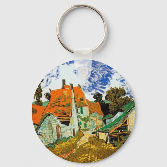 Chaveiro Rua Village em Auvers, Vincent van Gogh (Frente)