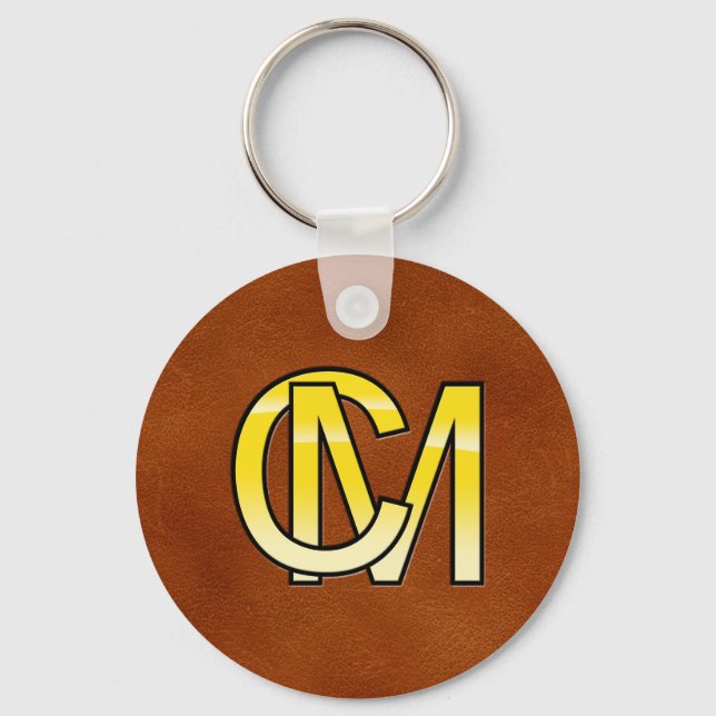 Chaveiro rubrica C et M en ou (Frente)