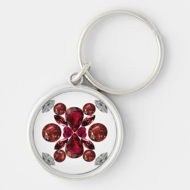 Chaveiro Ruby & Diamond Gemstone Art Red (Frente)