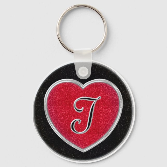 Chaveiro Ruby e Onyx Heart Keychain (Frente)