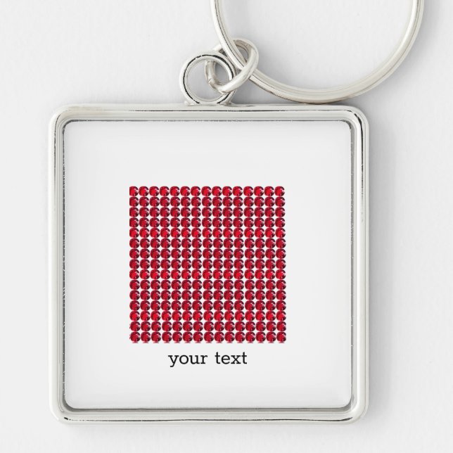 Chaveiro Ruby Gemstone Art, Vermelho (Frente)