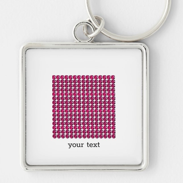 Chaveiro Ruby Gemstone Art, Vermelho (Frente)