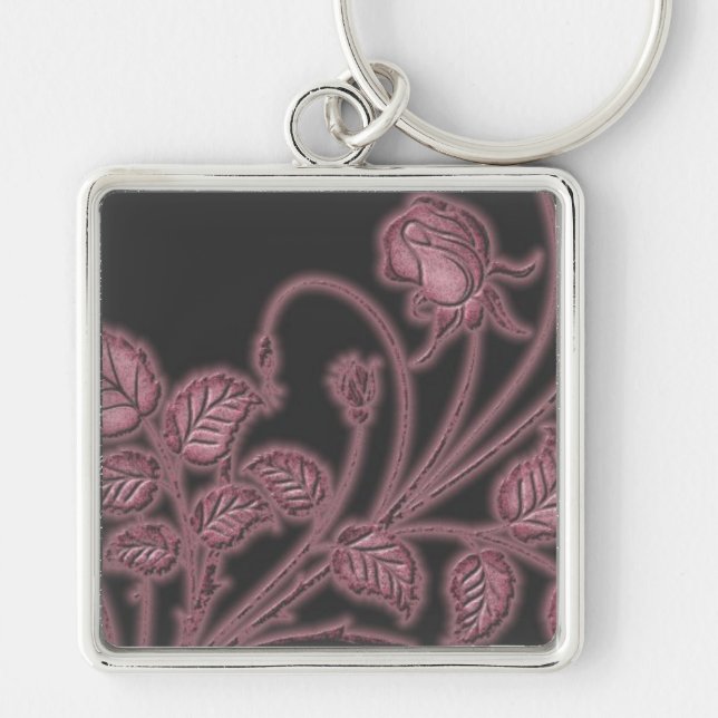 Chaveiro Ruby Red Vines Cadeia de Chave Floral (Frente)